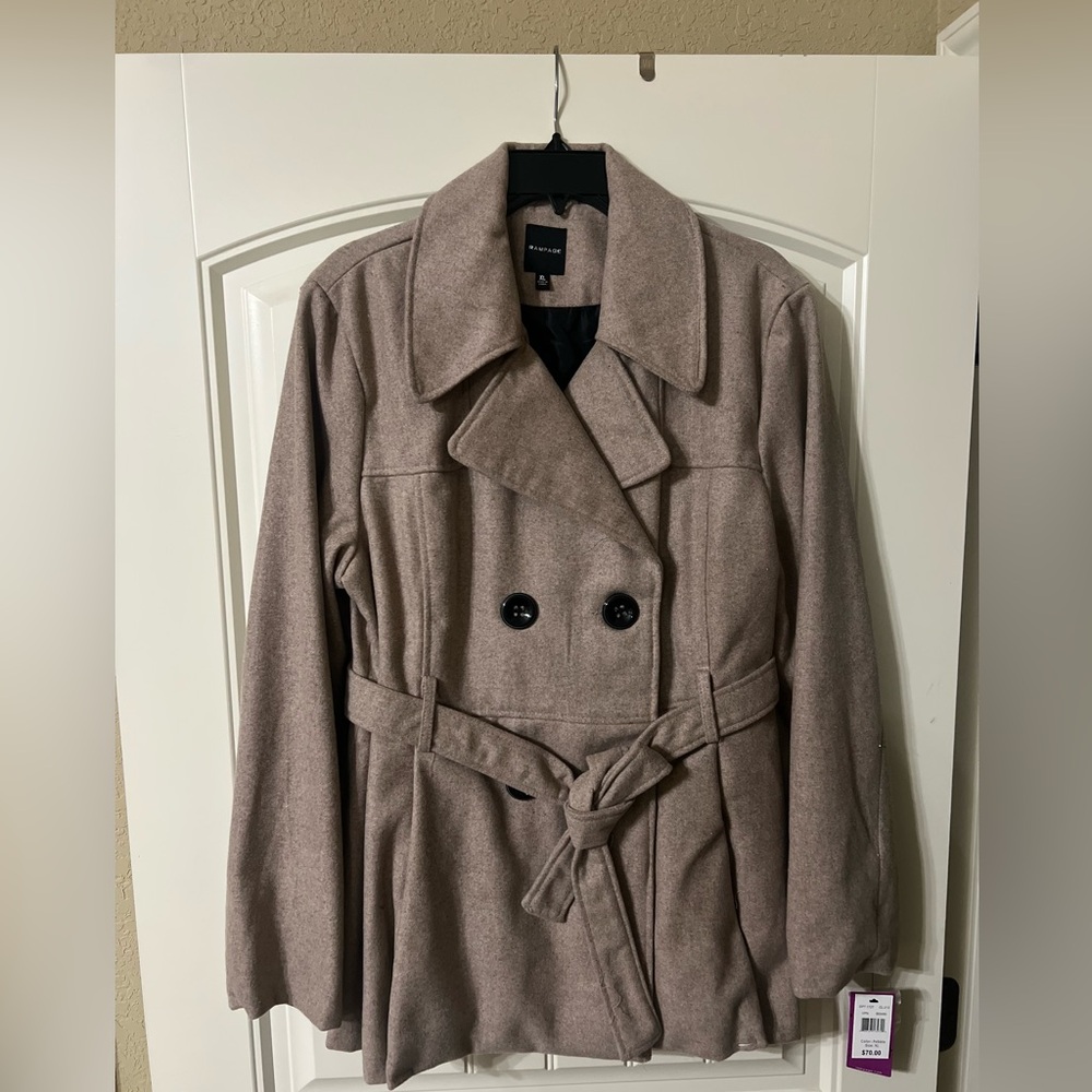 Rampage beige pea coat